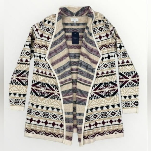 Lucky Brand Sweaters - Lucky Brand Women's Aztec Open Cardigan Sweater Long Sleeve, Sz S